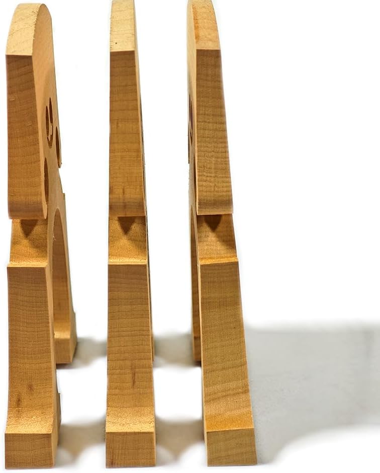 ModouString Cello bridge 4/4 Full Size Solid Maple wood Replacement Cello Parts Compatible with Cello Musical Instrument Accessory 5 pcs - Image 2